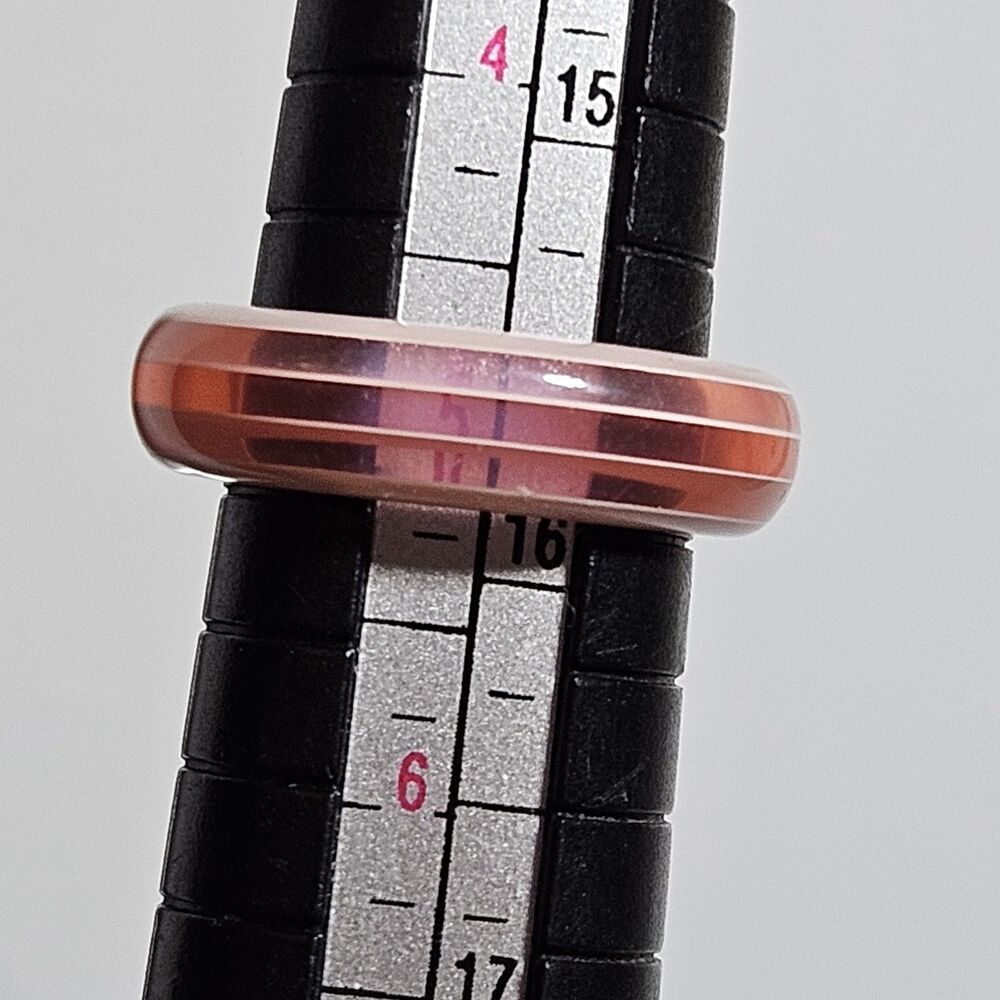 Striped Shades Of Pink Ring Size 5 - Picture 7 of 12